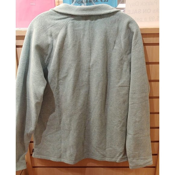 Eddie Bauer Womens Mock Neck Fleece Quarter Zip Pullover--Sea Blue - Picture 6 of 8